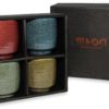 Set di 4 tazze da tè giapponesi da 150 ml, confezione regalo